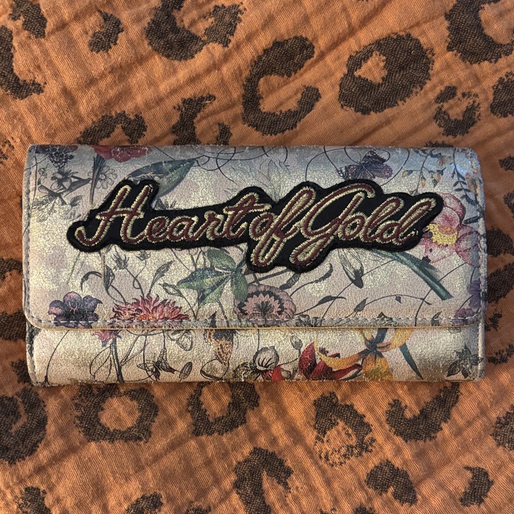 Free People Heart of Gold Floral Wallet